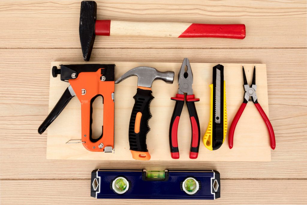 flat lay arrangement of tools for carpentry 1 1024x683 1