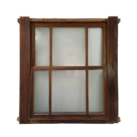 Ventana de madera colonial con cristal 176x179,5cm