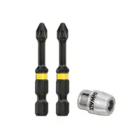Puntas torsión PH2 50mm + Adaptador con bloqueo (3ud)
