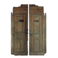 Puerta doble de madera colonial 232x76cm